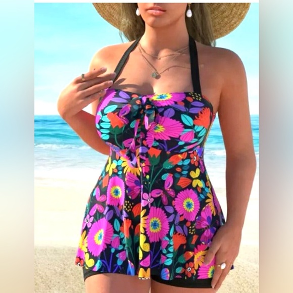 Other - NEW 2 piece Tankini Swim Set, multicolor ruffle #SW-T2-0040